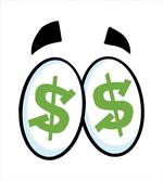 Green Dollar Signs Cartoon