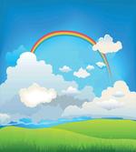 Rainbow and Lonely Tree Hills