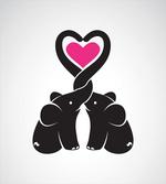 Heart with Animals Trunks