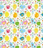 Colorful Birds and Flowers