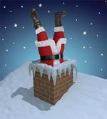 Santa Stuck in Chimney