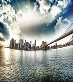 Brooklyn Bridge and Shore Photo