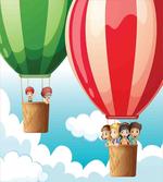 Children in Balloons