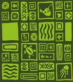 Tiki Pattern Aloha Doodling artwork