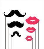 Mustachend Lips Motifs artwork