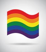 Waving Gay Flag Illustration