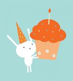 Birthday Bunny Giant Cupcake