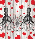 Octopus Sketch and Hearts