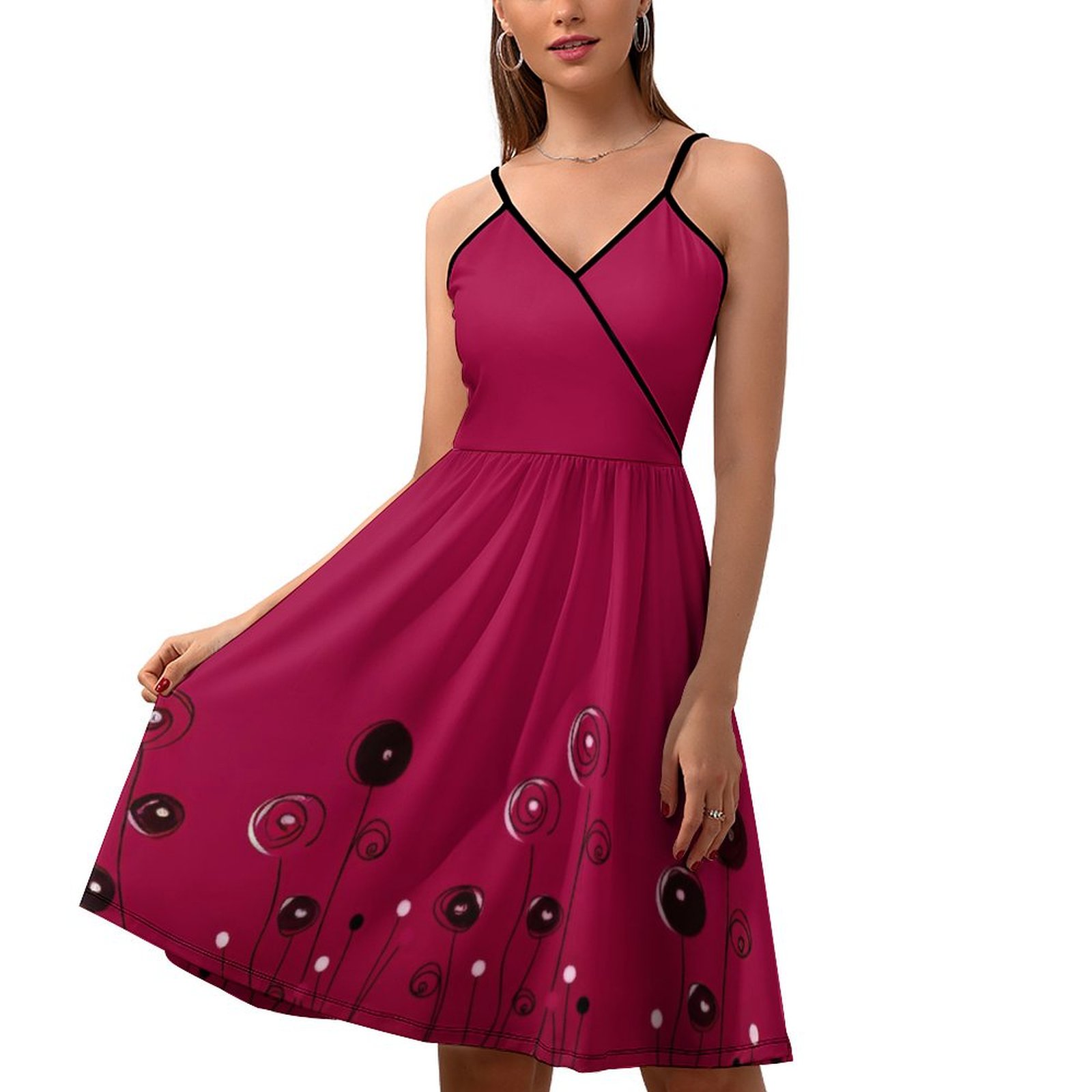 Classy Maron Women's sling dress Women's Sling Dress (NZ016)