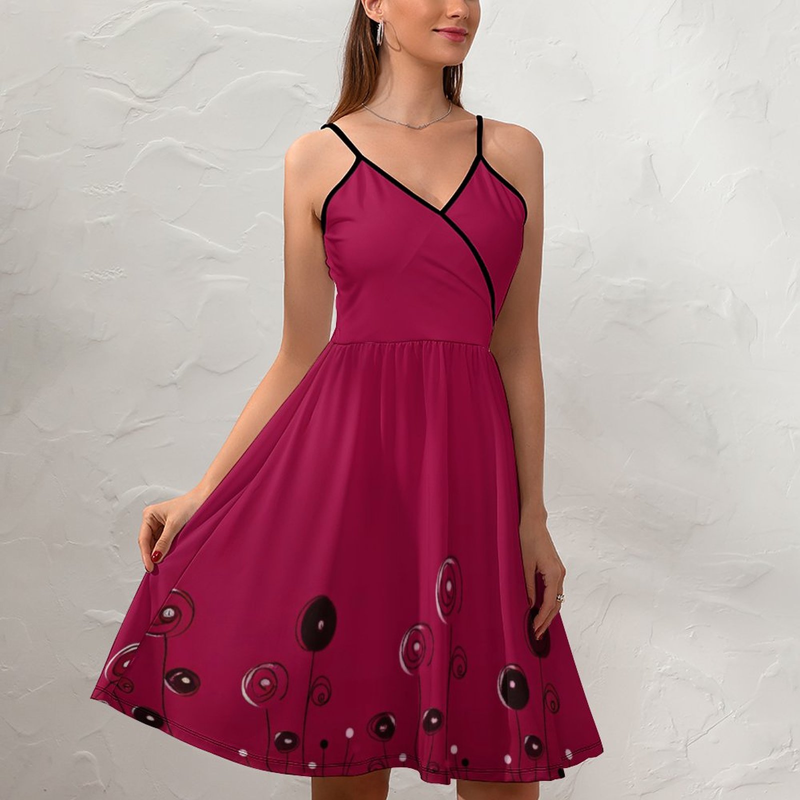 Classy Maron Women's sling dress Women's Sling Dress (NZ016)