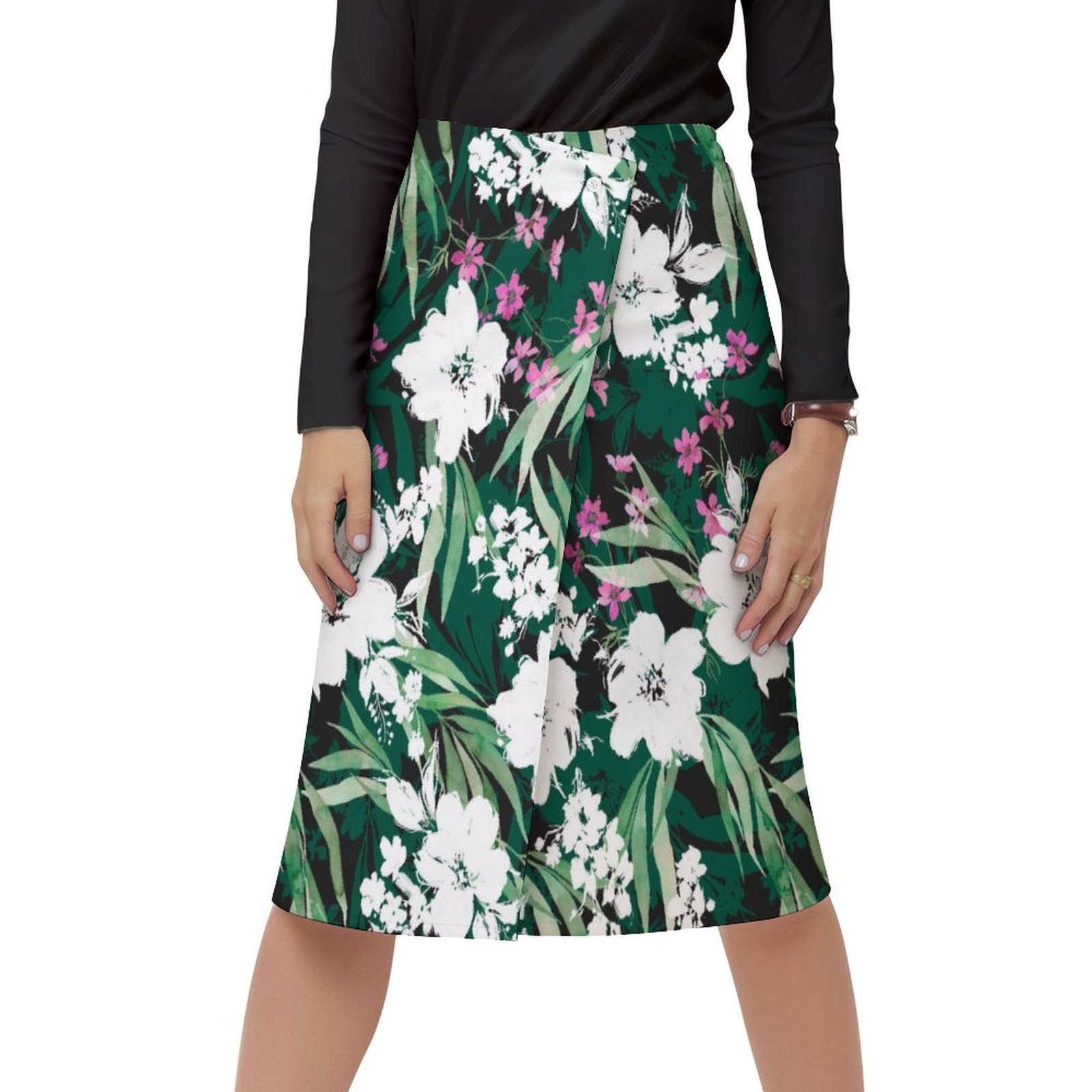 Bold Floral Oasis Women's Wrap Skirt