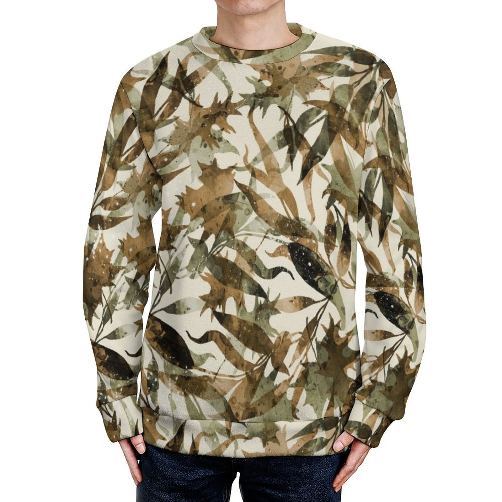 Fall leaves autumnal 4 Unisex Crewneck Sweater
