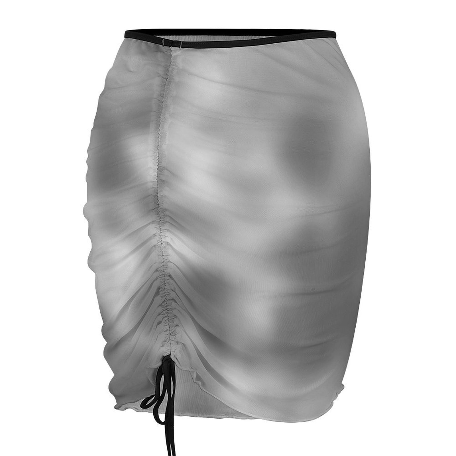 White Clouded Mid Grey Beach Skirt