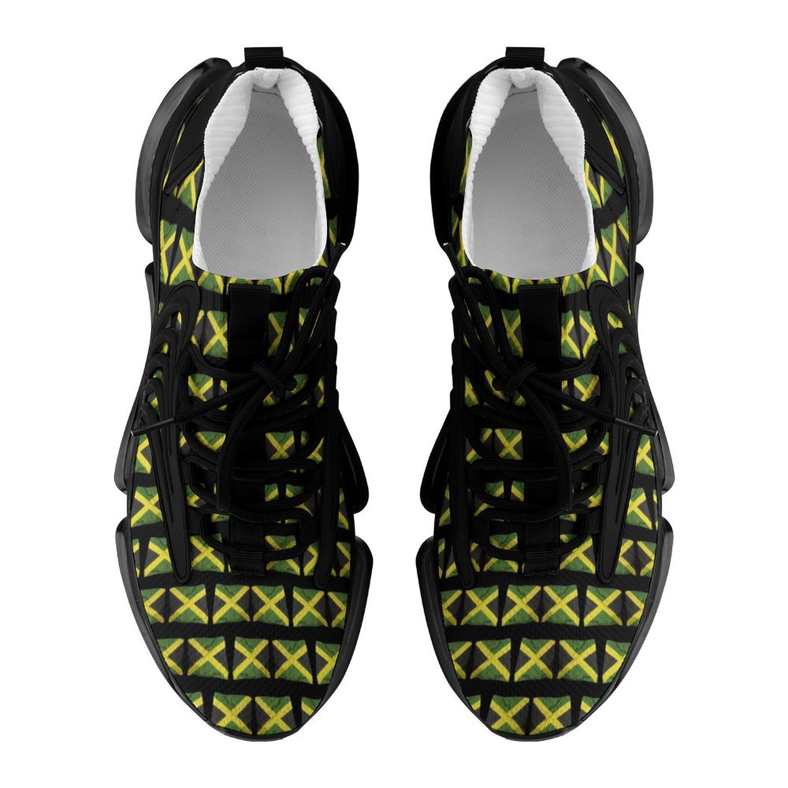 Jamaican Flags Women's Mesh Sneakers (F68)