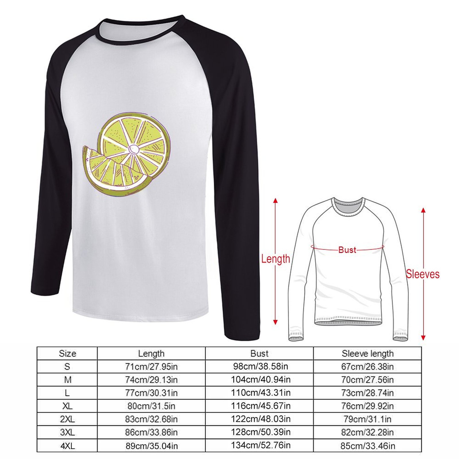 Zesty Lime Men's Long Sleeve T-Shirt