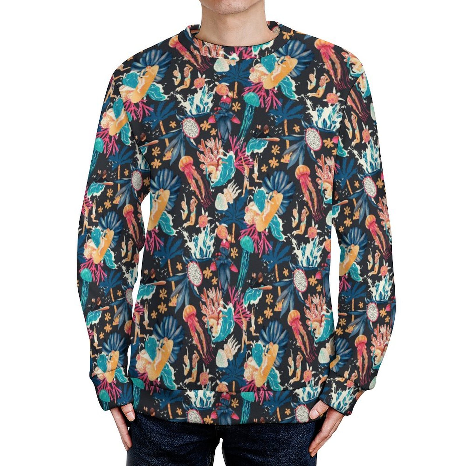 Tropical Surf Dream Unisex Crewneck Sweater