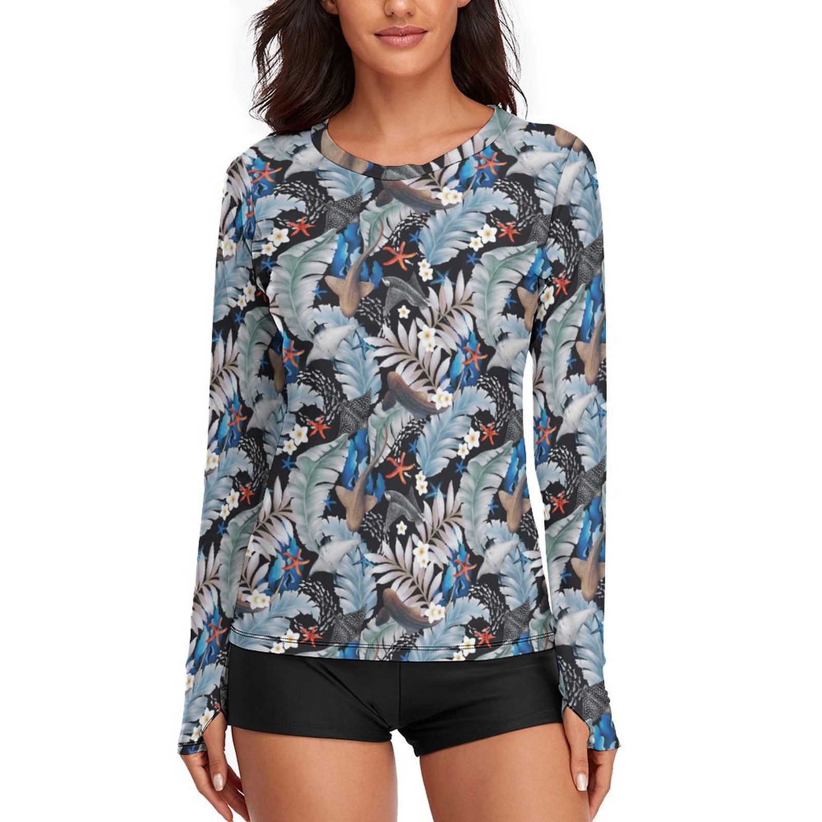 Tropical Reef Harmony Women's Long Sleeve Sun Protection Shirt