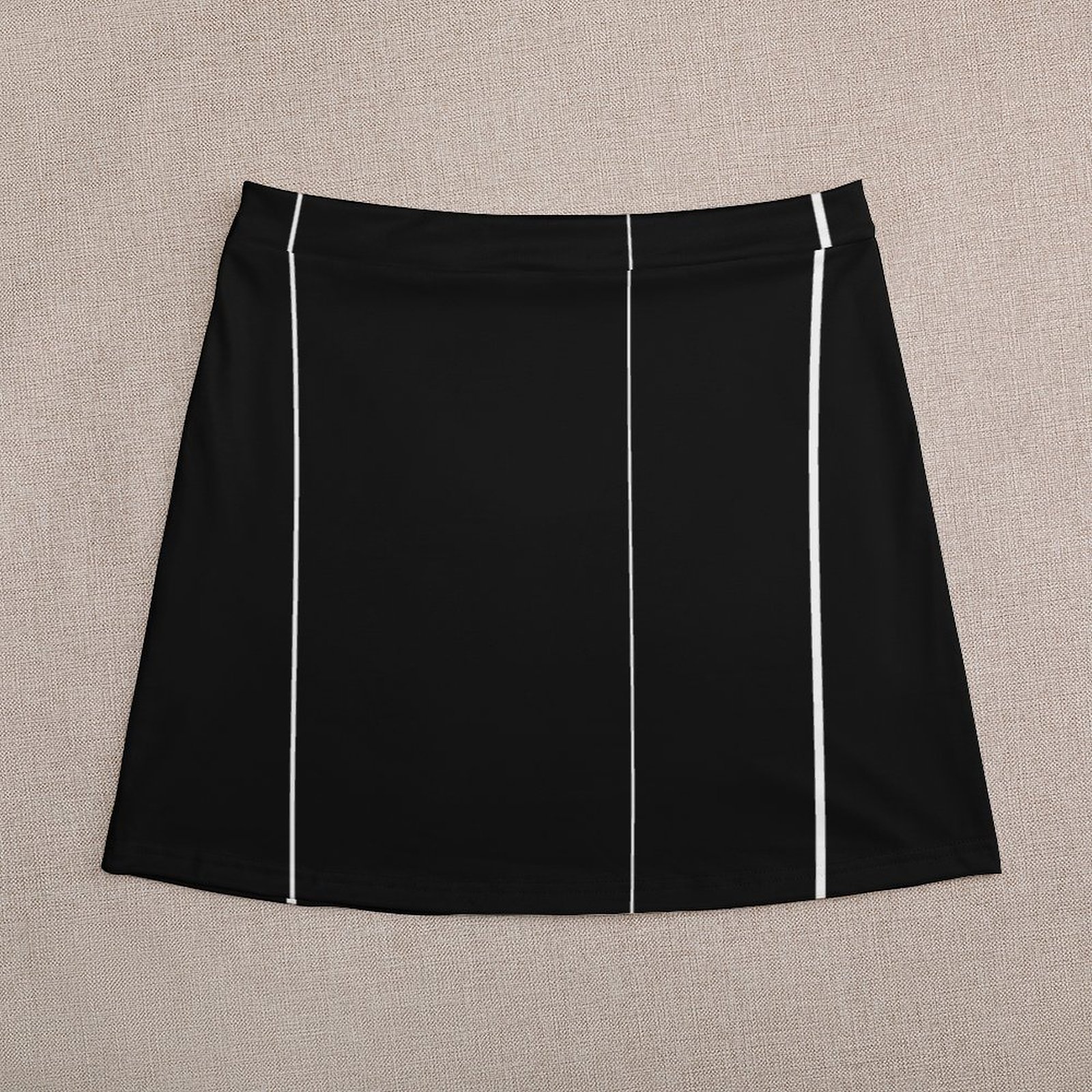 Thin White Lines Short skirt All Over Print Skirt (ALQ)