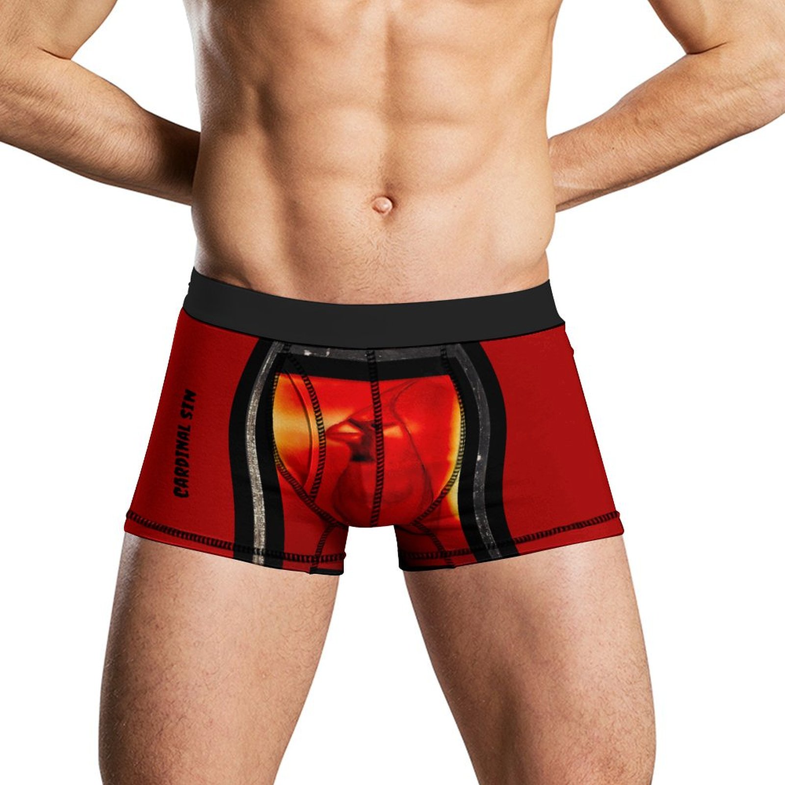 Red Cardinal Sin Boxer Shorts Men's Boxer Briefs (K39)