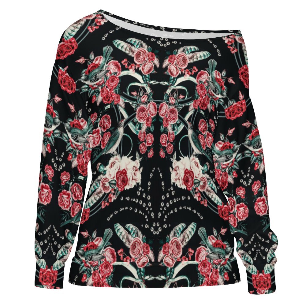 Baroque Botanical Dream Women's Off Shoulder Sweatshirt