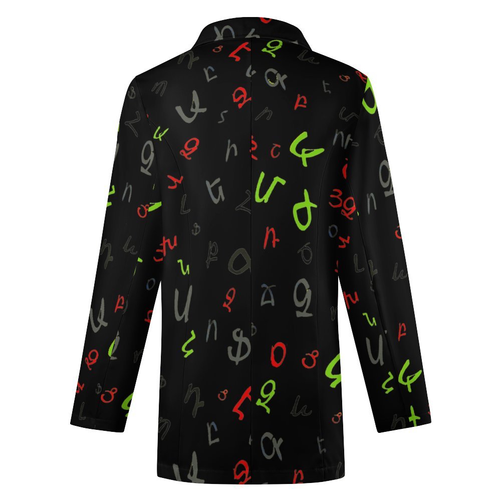 Armenian Alphabet Women's casual suit All Over Print Women's Blazer