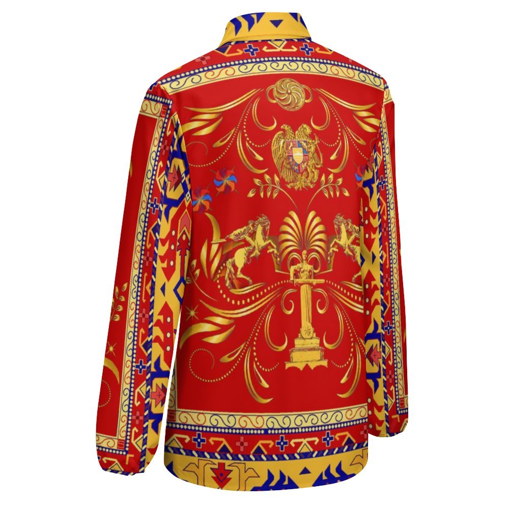 Armenia Vntage casual long sleeve shirt tops Women's Casual Long-Sleeve Blouse
