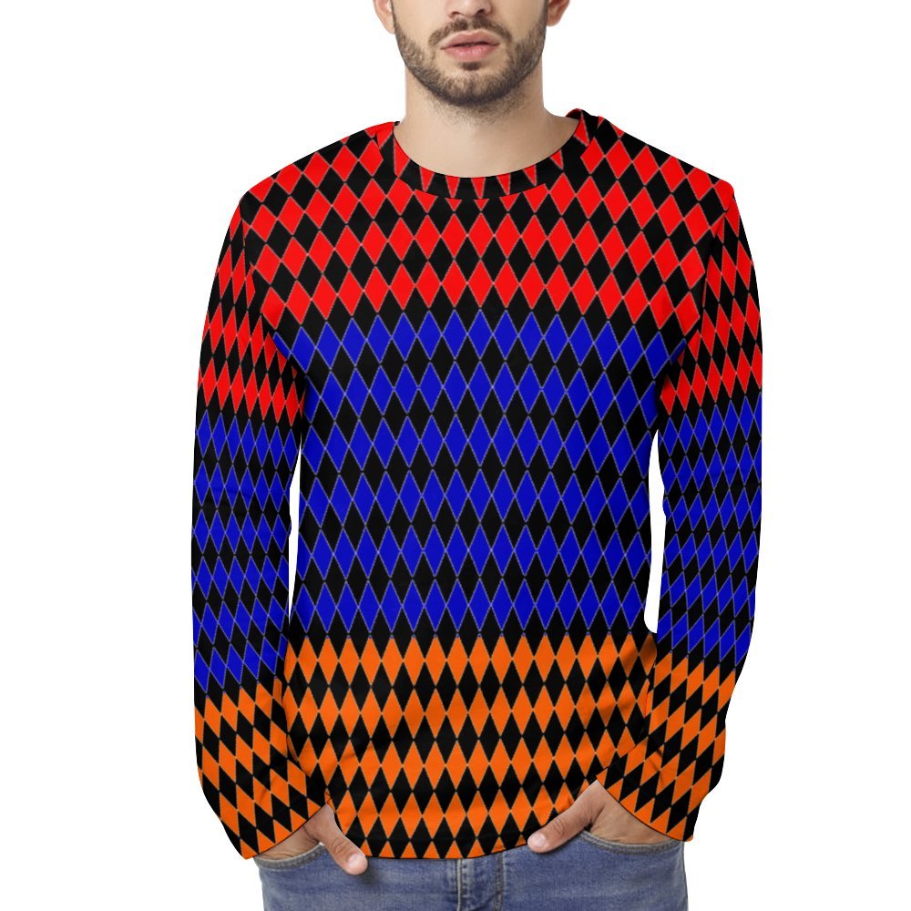 Armenian Tricolor Full print long sleeve t shirt Men's Lightweight Long Sleeve T-shirt
