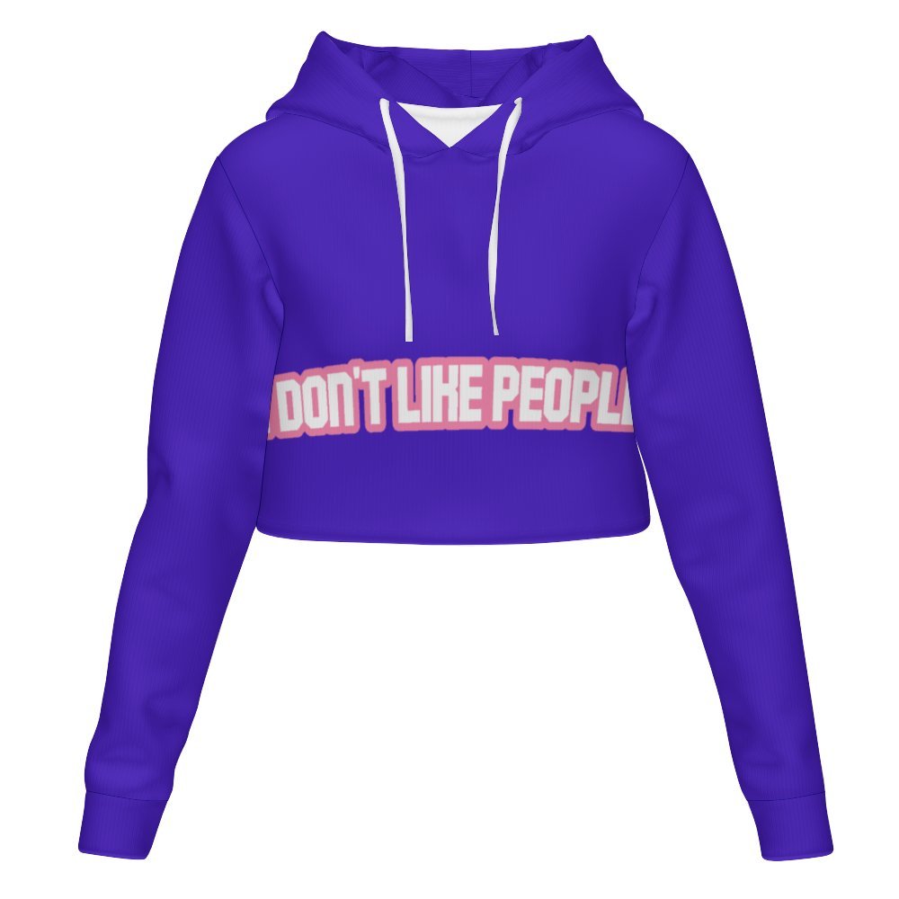 All-Over Print Women's Crop Top Hoodie|Velvet main image 1
