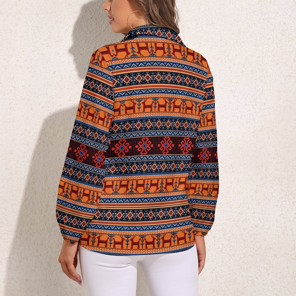 Traditiona Armenian Vntage casual long sleeve shirt tops Women's Casual Long-Sleeve Blouse
